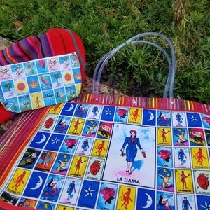 *SOLD OUT* Loteria bag & matching make up bag